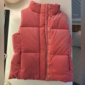 Polo Ralph Lauren ribbed pink vest is super cute.